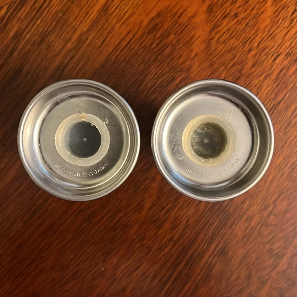 Vintage 18/8 Stainless Steel Japan Salt & Pepper Shakers 1970's